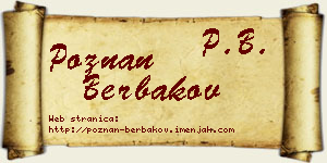 Poznan Berbakov vizit kartica